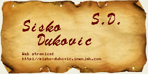 Sisko Duković vizit kartica
